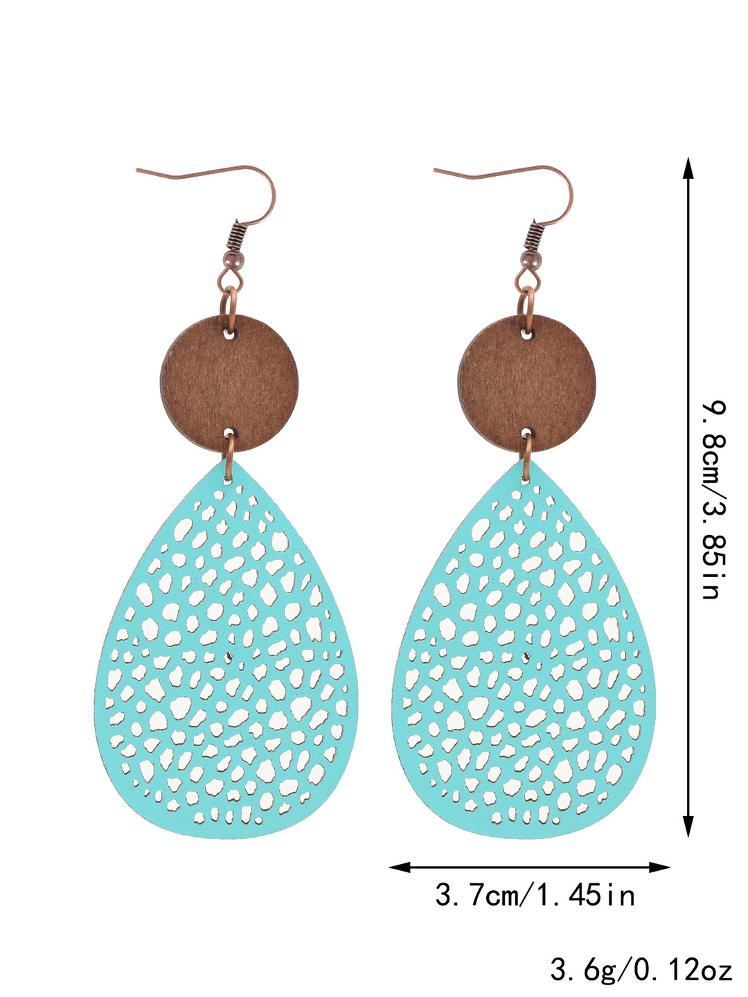 Eliana - Vintage Style Hollow-Out PU Leather Drop Earrings