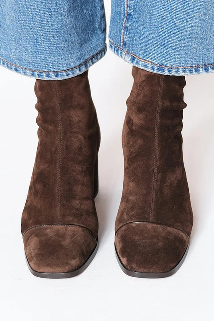 Gemma | Square Toe Heeled Boots