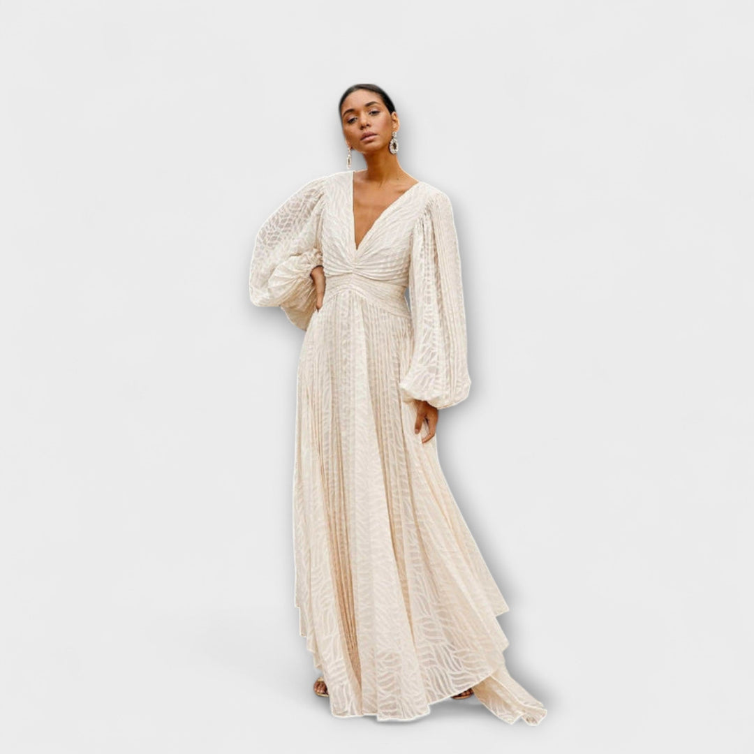 Elsa - Cream Maxi Dress by Allegory