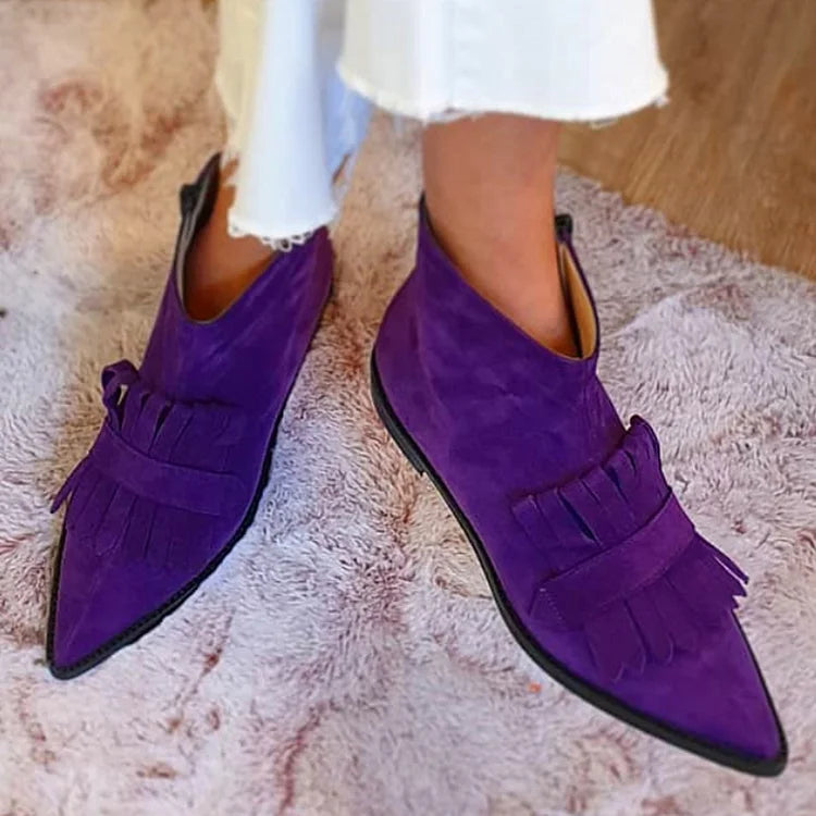 Antonia | Fringed Ankle Boots