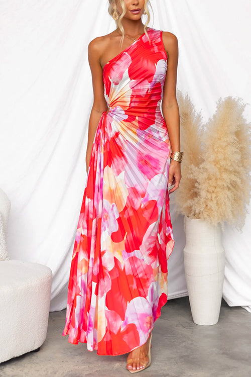 Violet & Grace™ | Pleated One-Shoulder Dress