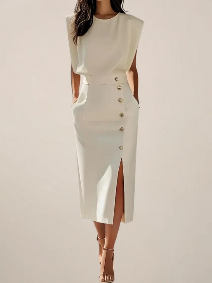Dolly - Vestido Midi con Abertura Lateral