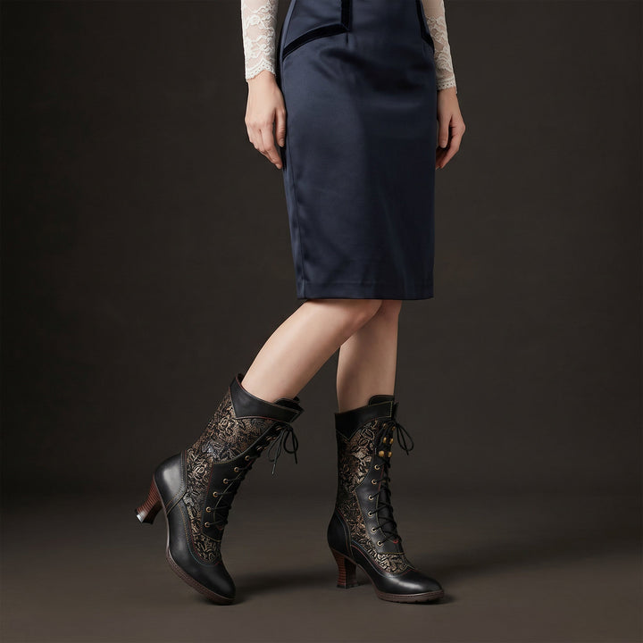 Willow - Victorian Elegance Mid-Calf Boots