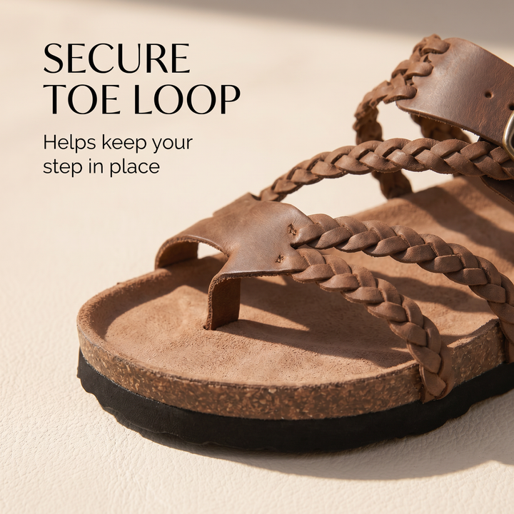Jocelyn - Braided Cork Sandals