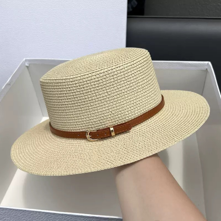 Audrey - Straw Wide Brim Top Hat