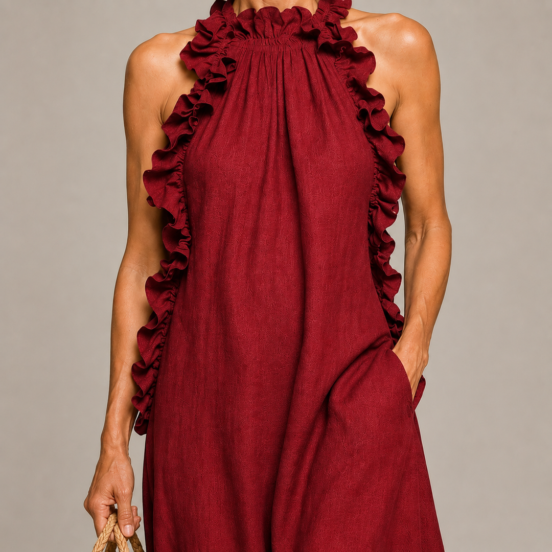 Alessia™ | Soft Ruffle Statement Maxi Dress