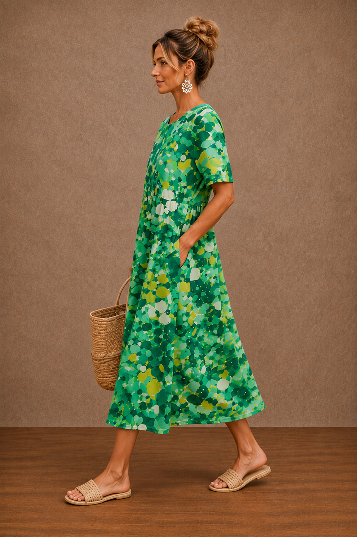 Hazel | Floral Summer Midi Dress for Women