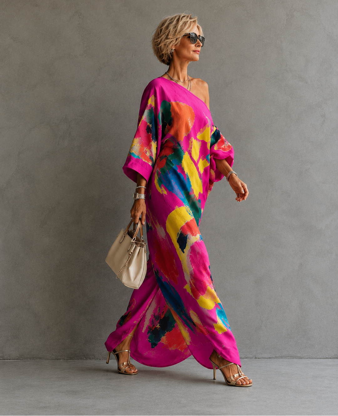 Adeline | Abstract Print Maxi Dress for Women
