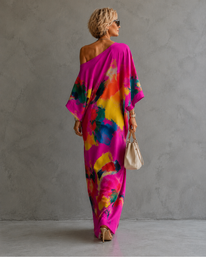 Adeline | Abstract Print Maxi Dress for Women