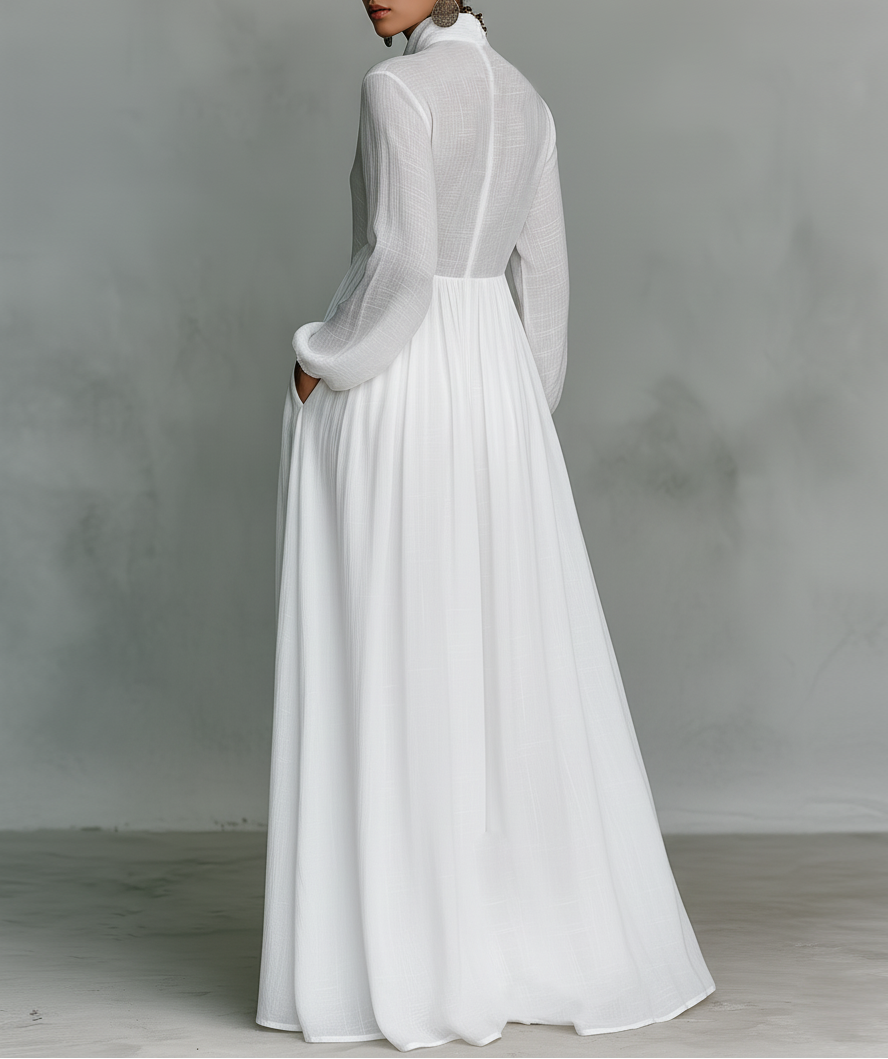 Serena | Vestido Maxi con Botones Frontal Fluidos