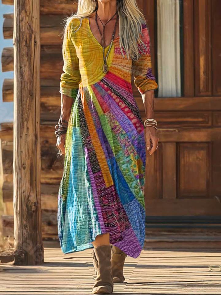 Azura - Printed Bohemian Dress