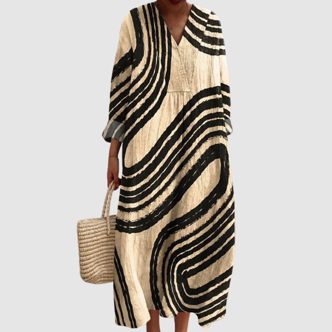 Margot | Urban Lines Flow Midi Dress