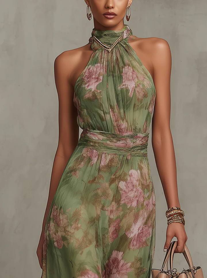 Faith - Elegant Floral Maxi Dress