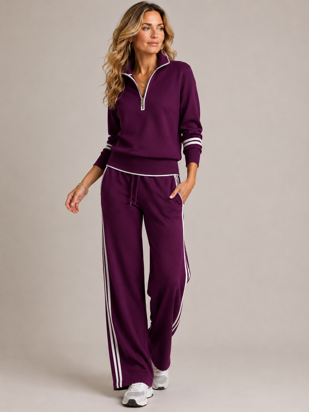 Serena | Zip Sweater Set