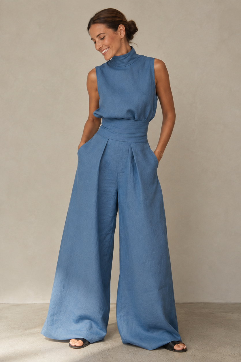 Quirine | Wide-Leg Two-Piece Set