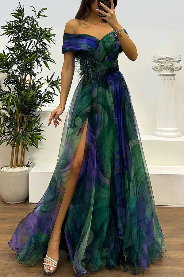 Juliet – Elegant Off-Shoulder Maxi Dress