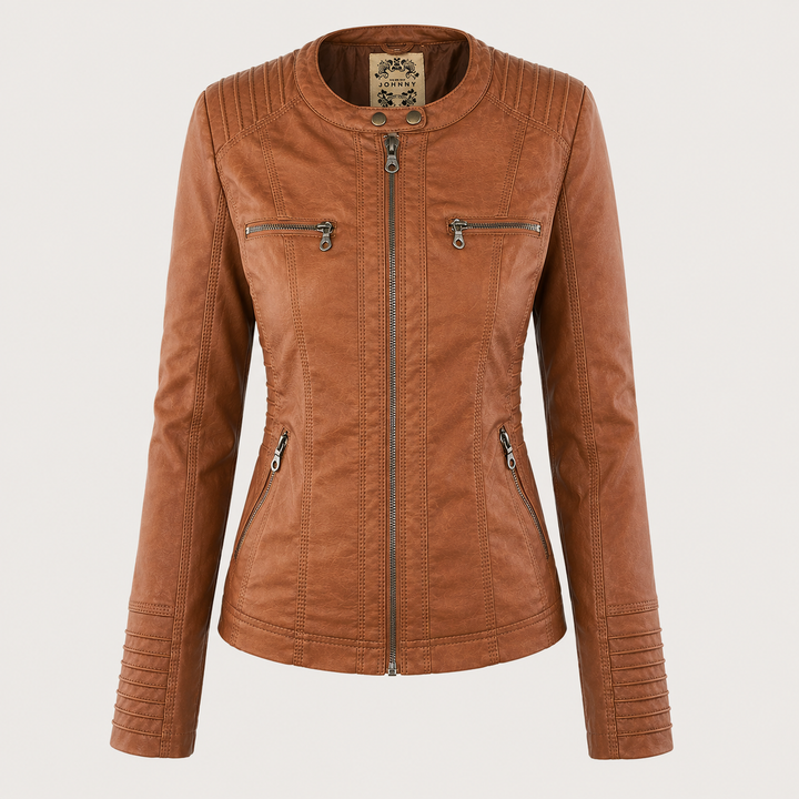 Diane | Hooded Leather Jacket