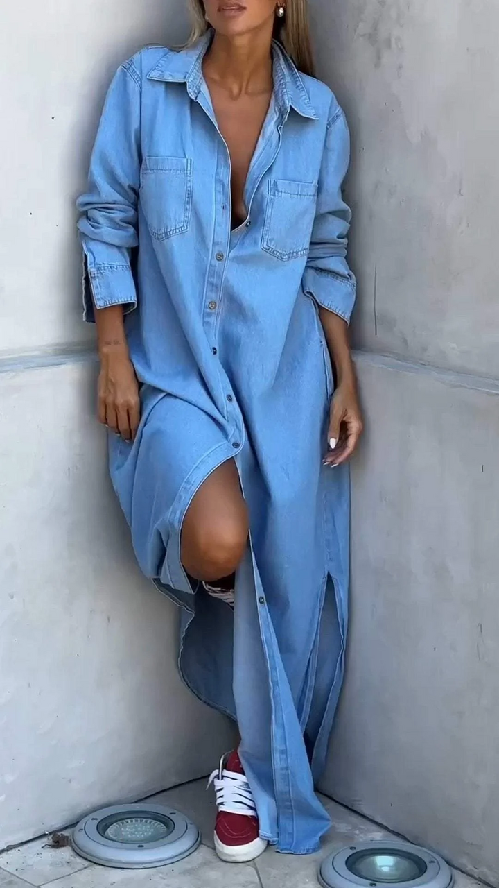 Delana - Vestido Casual con Botones