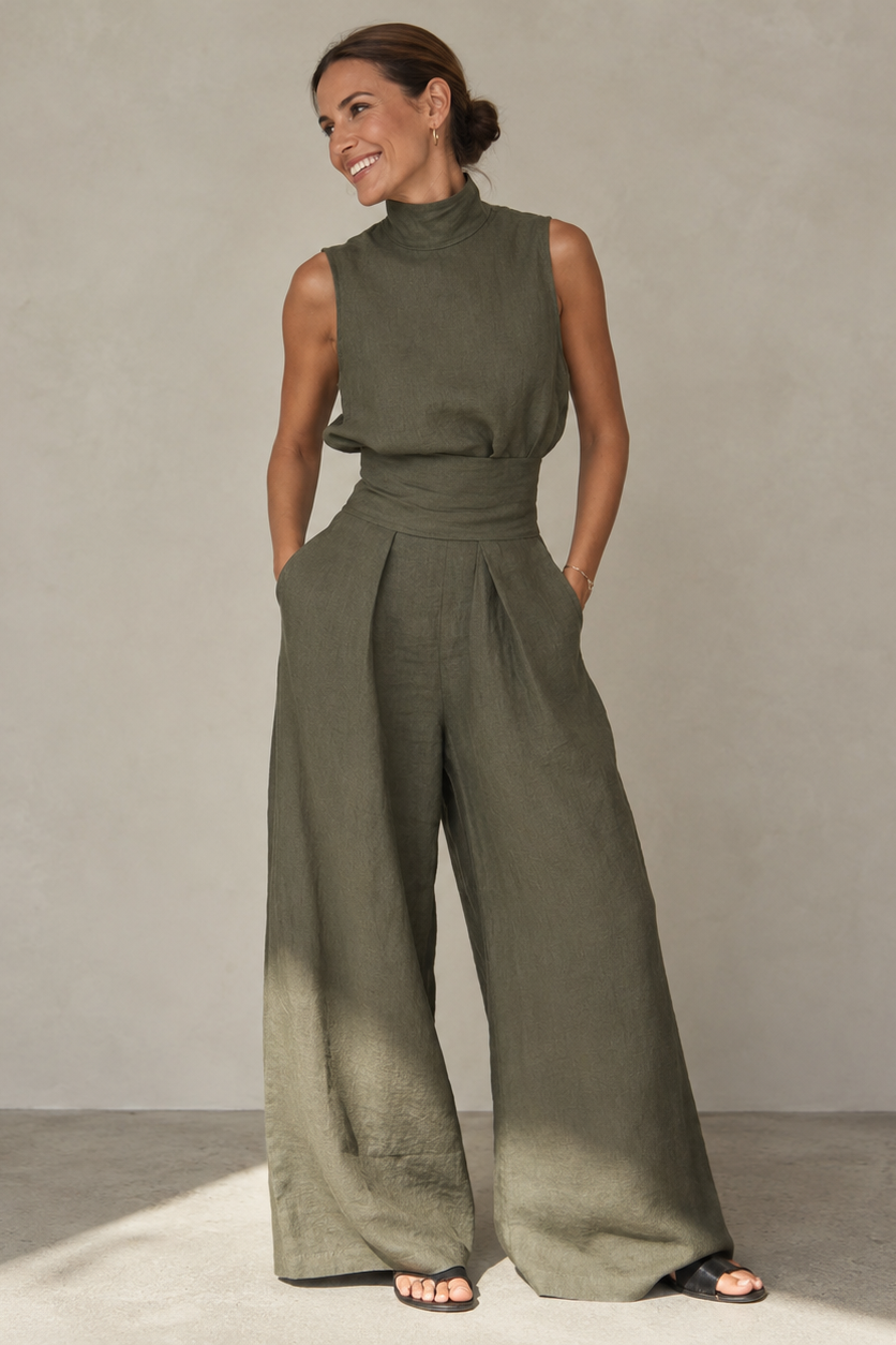 Quirine | Wide-Leg Two-Piece Set