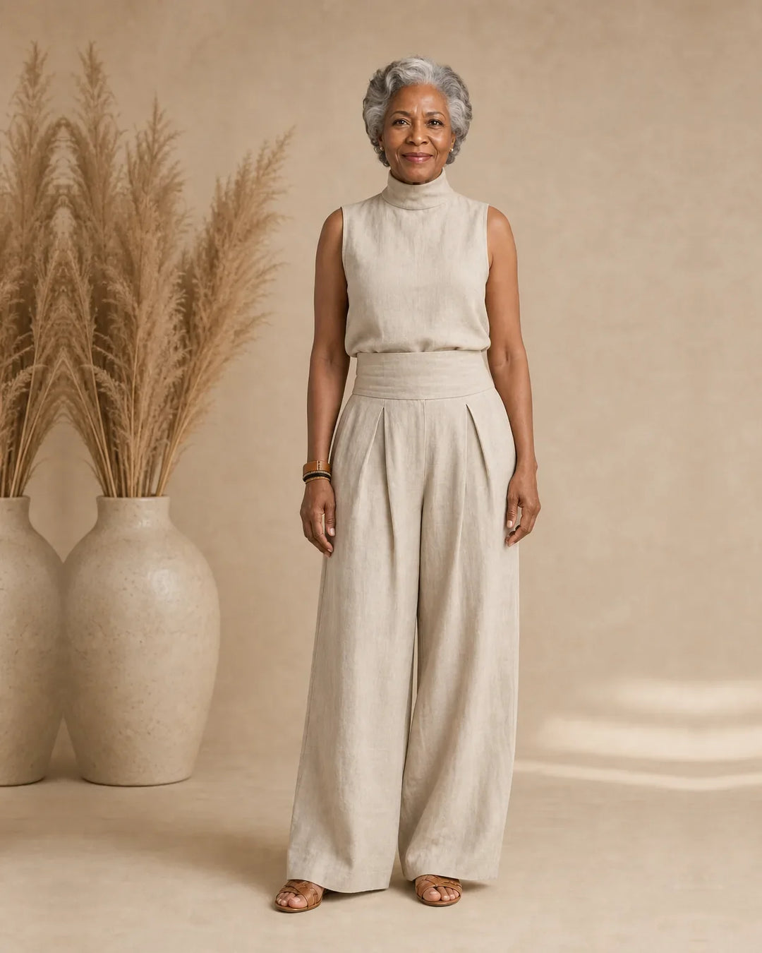 Tiana | Elegant Wide Leg Pants and Top Set