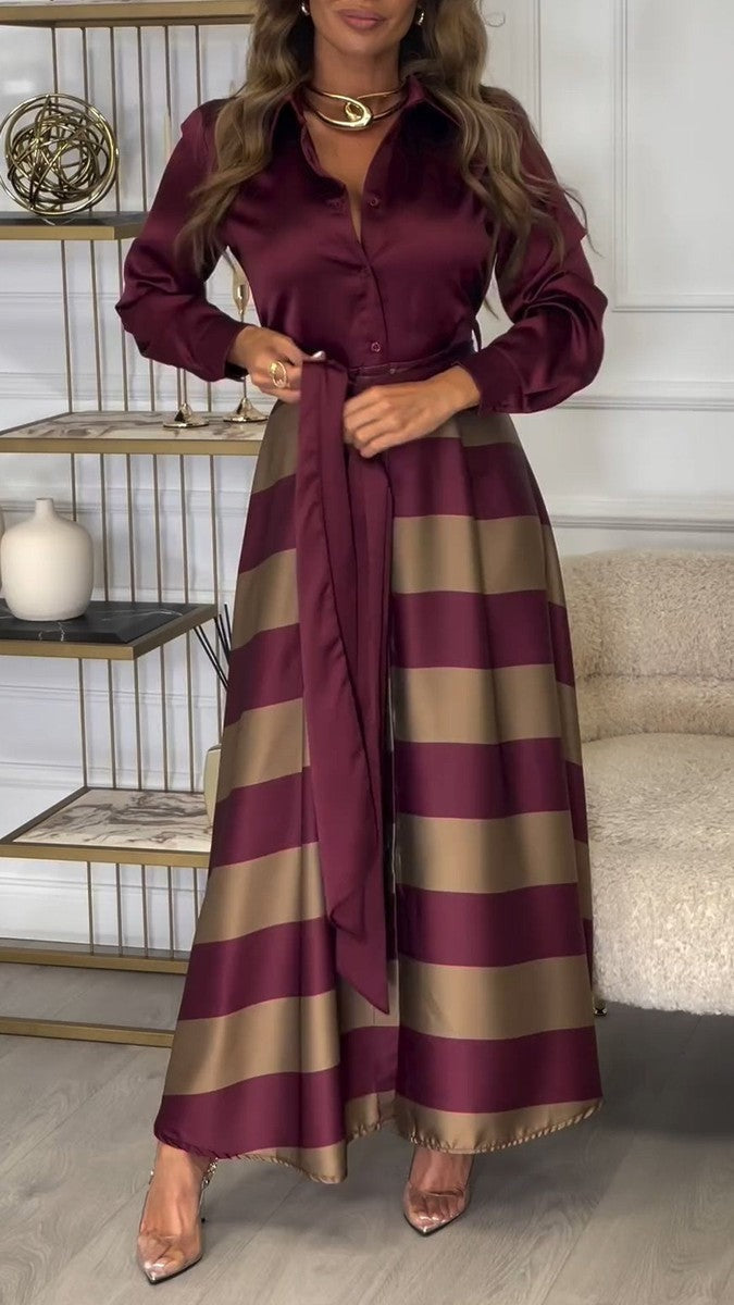 Celestine - Vestido de Rayas Sofisticado