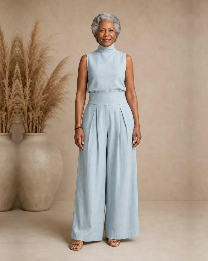 Tiana | Elegant Wide Leg Pants and Top Set