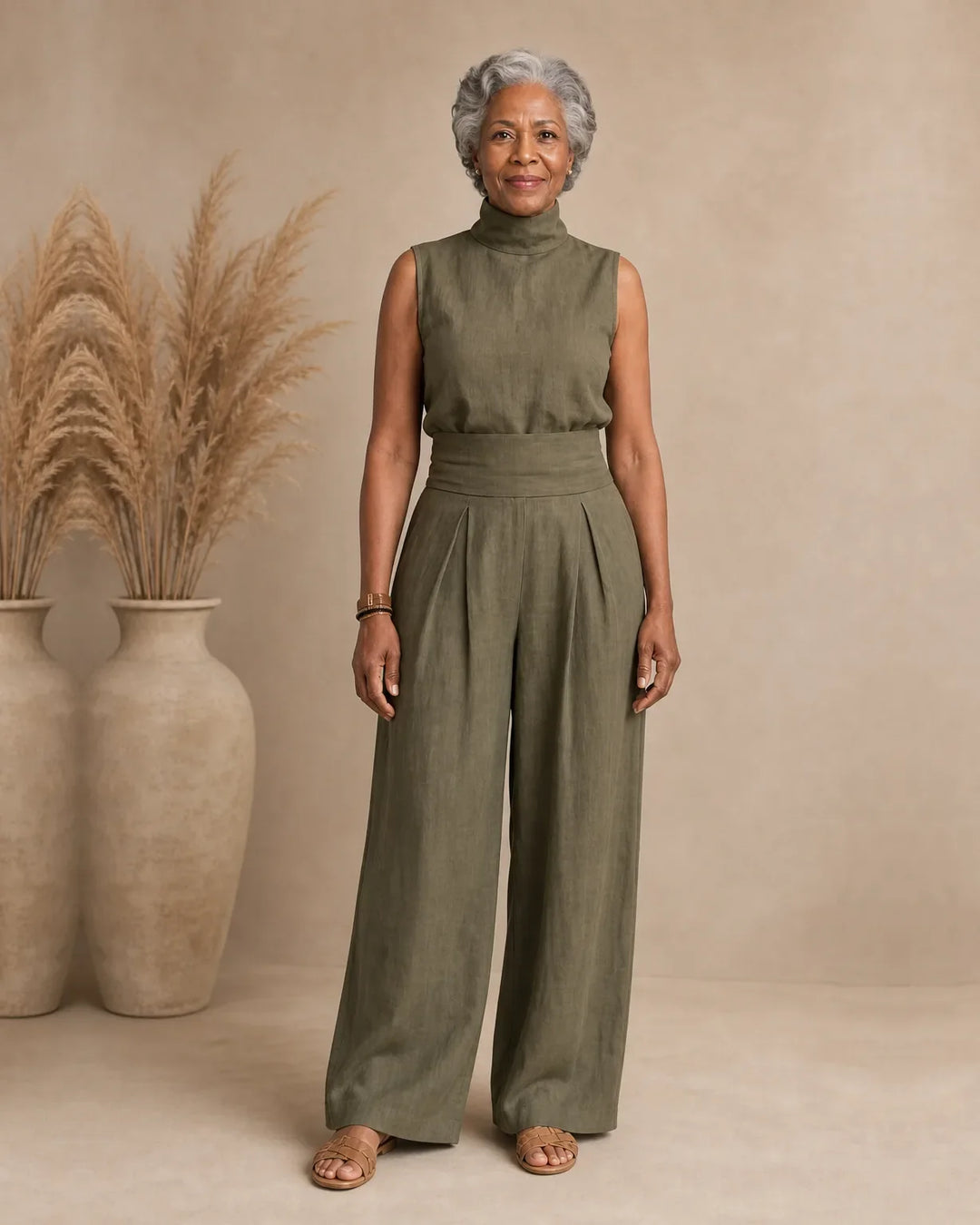 Tiana | Elegant Wide Leg Pants and Top Set