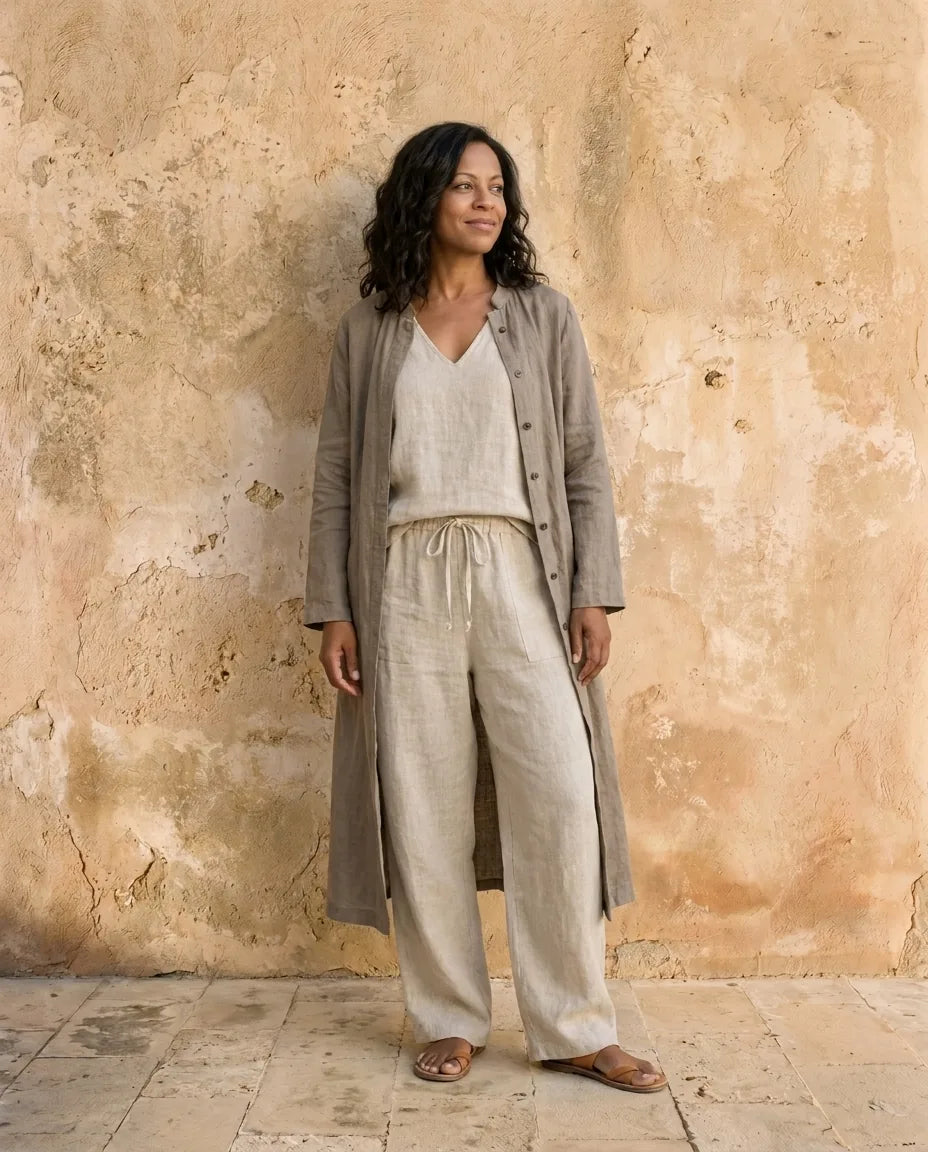 Camille | Relaxed Linen Look Three-Piece Set