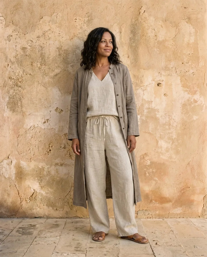 Camille | Relaxed Linen Look Three-Piece Set