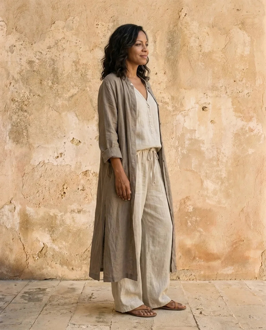 Camille | Relaxed Linen Look Three-Piece Set